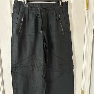 Athleta black draw string wide leg pants!